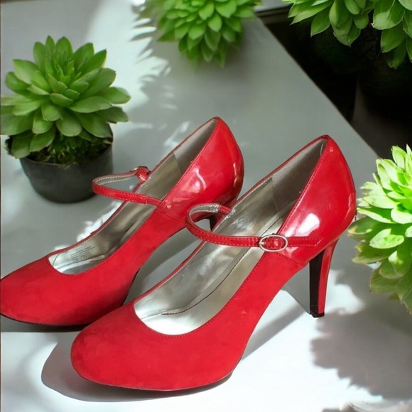 Style & Co Red Kaylee Womens Mary Janes Pumps - Picture 13 of 16